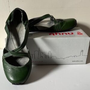 Ahnu Women's Forest Green Mary Jane Flats